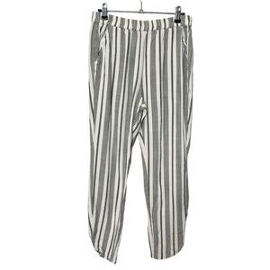 Marine Layer Pants Women’s Small Striped Cropped Dolphin Hem Casual